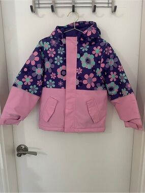 Ripzone Girls Waterproof Floral Winter Jacket Pink Purple Size 6